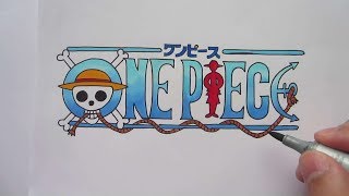 How to draw One Piece Logo NO RULER [upl. by Irami]