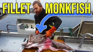 How to Clean and Fillet Monkfish Tail Cheeks and Liver [upl. by Jenelle639]