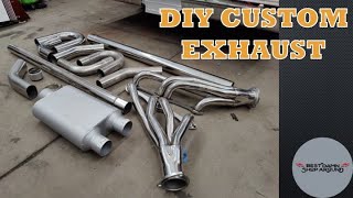 DIY CUSTOM STAINLESS EXHAUST with Oval to Round tubing [upl. by Gisser]