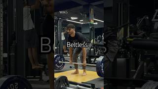 180KG BELTLESS shorts deadlift [upl. by Egrog710]