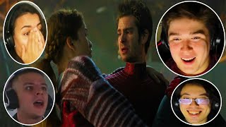 Reactions to Andrew Garfield Saving MJ in SpiderMan No Way Home [upl. by Alonso]