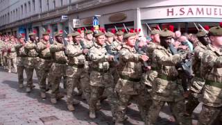 Scots Black Watch Homecoming Parade Dundee Scotland April 20th [upl. by Ornas]