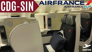 AIR FRANCE BUSINESS CLASS  RUN DOWN CABIN  PARIS  SINGAPORE  BOEING 777300er  TRIPREPORT 4K [upl. by Ahsinrac]