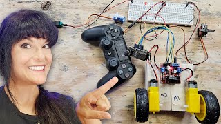 Control Motors Servos and LEDs with a Game Controller amp ESP32 [upl. by Felicle]