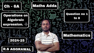 R S Aggarwal Maths Class 8 chapter 6A Question number 1 to 8 [upl. by Olsen]