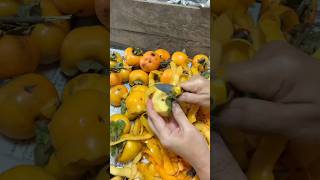 Peeling persimmon persimmonfruit driedfruits shortvideo satisfying asmrvideo short shorts [upl. by Kylstra228]