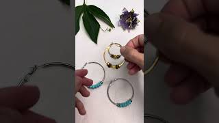 Easy Gemstone Hoop Earrings [upl. by Jara]