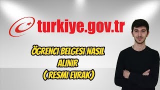 Öğrenci Belgesi Alma Barkodlu EDevlet Milli Eğitim Bakanlığı [upl. by Hayyim]