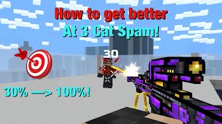 How to Become a Pro at 3 Cat Spam  Pixel Gun 3D [upl. by Alemap709]