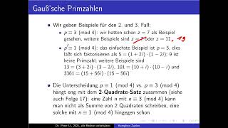 Komplexe Zahlen Folge 35 Gausssche Primzahlen [upl. by Warton]