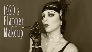 1920s Flapper Makeup Tutorial  Charleston Carnival Costume 2016 [upl. by Bradney]