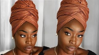 Easy Turban  Headwrap Tutorial [upl. by Annnora442]