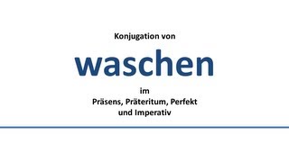 WASCHEN  Konjugation deutscher VerbenConjugation of German verbs [upl. by Dot]