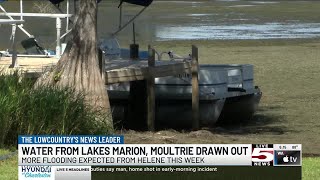 VIDEO Parts of Lake Moultrie Lake Marion completely dry water drawn out [upl. by Eserahc]