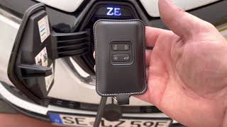 Renault Zoe Funktion Stecker entriegeln mit der Keycard Fernbedienung [upl. by Beutner]