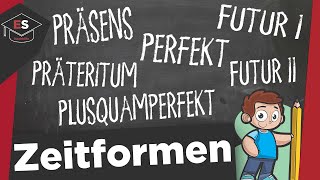 Zeitformen Zusammenfassung  Präteritum Präsens Perfekt Plusquamperfekt Futur 1 und 2 erklärt [upl. by Bondon614]