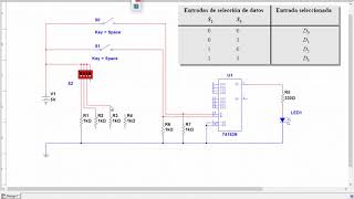 2 3 Practica Multiplexor 4 a 1 [upl. by Ahkihs]