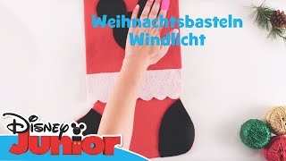 Weihnachtsbasteln  Tutorial 2 Der Weihnachtsstrumpf  Disney Junior [upl. by Neelya]