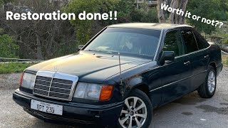 MERCEDES W124 RESTORATION DONE😍 looks new [upl. by Gassman]