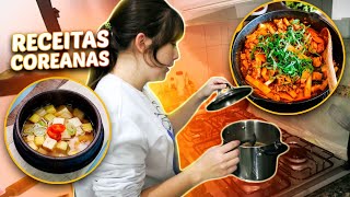 24h SEGUINDO RECEITAS COREANAS 🇰🇷 [upl. by Vitale]