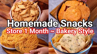 Simple Tea Time Snacks Recipe  Store 1 Month  Bakery Style Evening Tea Time Snacks with Less Oil [upl. by Anelas]