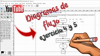 EJERCICIOS DE DIAGRAMA DE FLUJO  EJERCICIOS 4 Y 5 [upl. by Ahso]