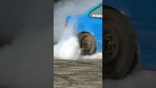 Bmw E36 318 IS burnout till tire destroying bmwsound [upl. by Nirret138]