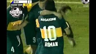 Libertad 0 vs Boca Jrs 2 Palacio Riquelme 4º final Copa Libertadores 2007 FUTBOL RETRO TV [upl. by Nooj]