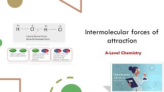 Intermolecular forces of attraction between Covalent molecules Alevel Chemistry [upl. by Leith]