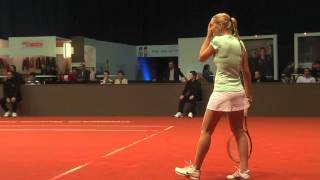 Agnes Szavay return  service game vs Yvonne Meusburger  Porsche Tennis Grand Prix 2012 [upl. by Hosfmann]