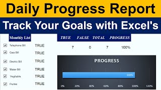 Excel Daily Work Progress Report  Daily Activity Tracker In Excel  Advanced Excel exceltutoring [upl. by Paton]