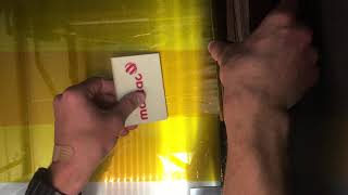 Applying Kapton tape to 3d printer bed [upl. by Ardnasil]