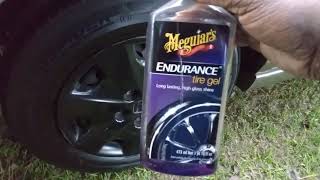 meguiars endurance tire gel test with contour tire sponge 🧽 [upl. by Ehcropal]