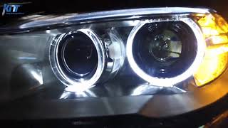 Headlights Full LED BiXenon Angel Eyes BMW 5 Series F10F11 20112013 [upl. by Lauter]