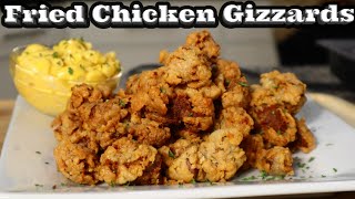 How To Make TENDER FRIED CHICKEN GIZZARDS Recipe [upl. by Euqinna]