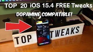 Top 20 FREE iOS 154 Tweaks Dopamine Compatible [upl. by Haldis]