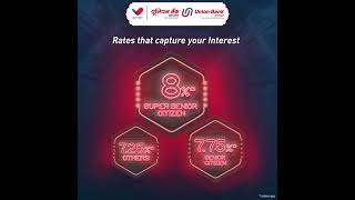 Interest Rates on Term Deposits  Union Bank of India [upl. by Viridi]