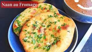 Pain Indian de Naan au Fromage et ail au Four  🧀 Cheese Naan Recette [upl. by Wachter279]