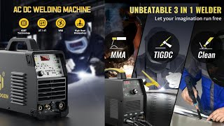 WELDING MACHINE MMA ARC STICK WELDER IGBT INVERTER HZXVOGEN Aluminum ACDC Pulse Tig 4 in 1 [upl. by Nosauq]