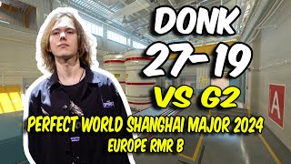 Spirit donk 2719 vs G2 Nuke  Perfect World Shanghai Major 2024 Europe RMR B  CS2 POV [upl. by Assiralk]