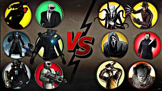 Titan Camera Man Family Vs IT PennywiseSlender Man Michael MyersFreddyLeatherfaceGhost Face [upl. by Ruosnam295]