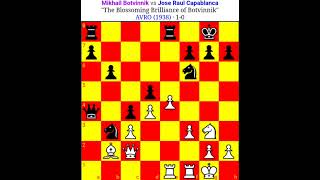 Mekhail Botvinnik vs Jose Raul Capablanca 10 beautiful chess game [upl. by Enyawd]