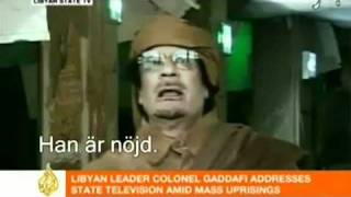 Muammar Gaddafi talar svenska [upl. by Abbye]