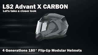 LS2 Advant X Carbon 4 Generations 180° FlipUp Helmets  Unboxing Review [upl. by Egidio417]