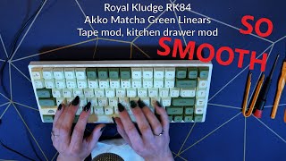 Making the SMOOTHEST Green Keyboard as a gift Akko Matcha Green RK84 mod [upl. by Anyala]