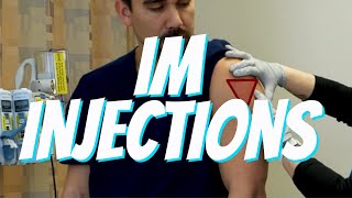 Intramuscular IM Injection Technique  Nurse Skill Demo [upl. by Mcdowell]