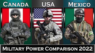 Canada vs United States USA vs Mexico Military Power Comparison 2022 [upl. by Annavas]