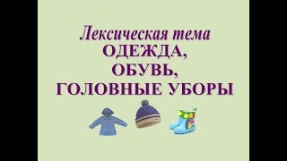 Развитие речи лексическая тема quotОДЕЖДА ОБУВЬ И ГОЛОВНЫЕ УБОРЫquot серия 4 [upl. by Laundes]