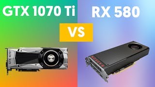 GTX 1070 Ti vs RX 580  GPU Benchmark [upl. by Ellerehs]