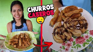 COMO HACER CHURROS CASEROS muy delicioso Recetas faciles [upl. by Ehttam732]